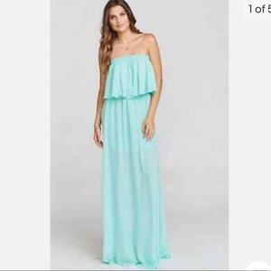 Show Your Mumu Hacienda Maxi Dress Bright Turquoise (Size XL)
